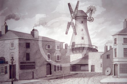 The windmill in Mill Place, top of Shaw's ...